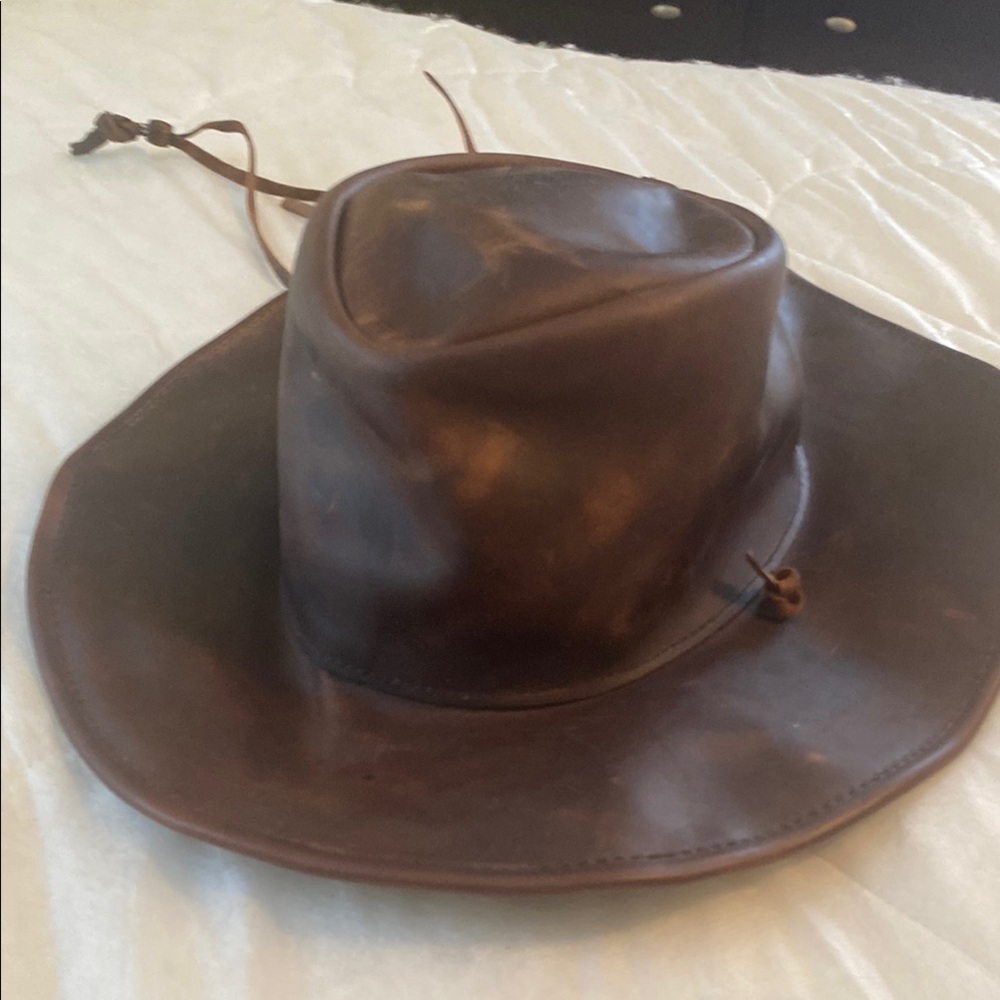 Brown Leather Hat vintage